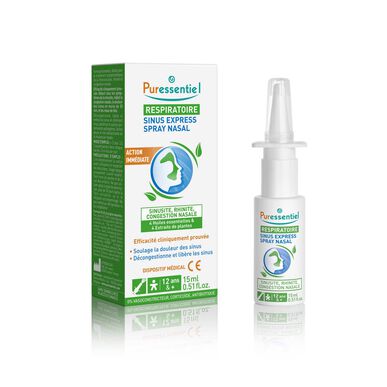 Puressentiel Respiratorie Sinus Express Spray nesebetennelse bihulebetennelse 15 ml 15 ml