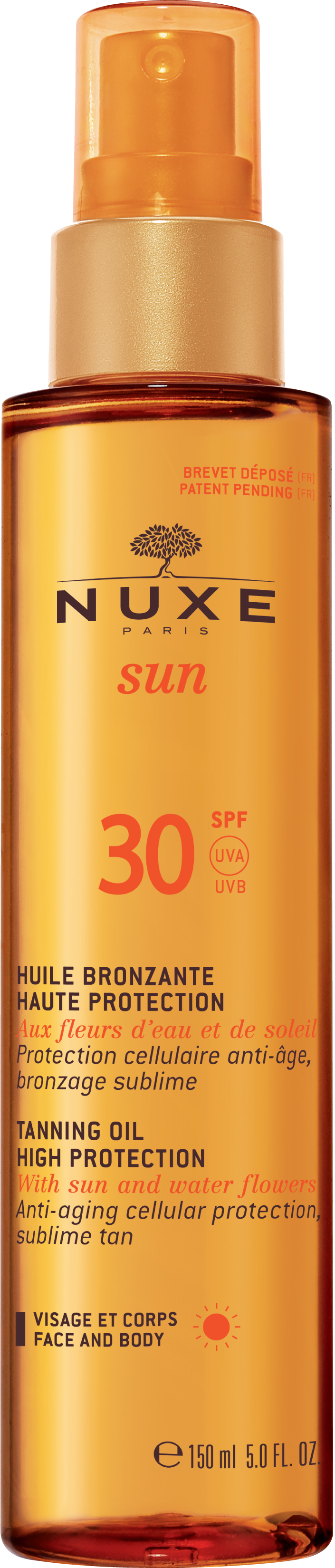 Sun Tanning Oil Face & Body SPF30 150 ml - NUXE
