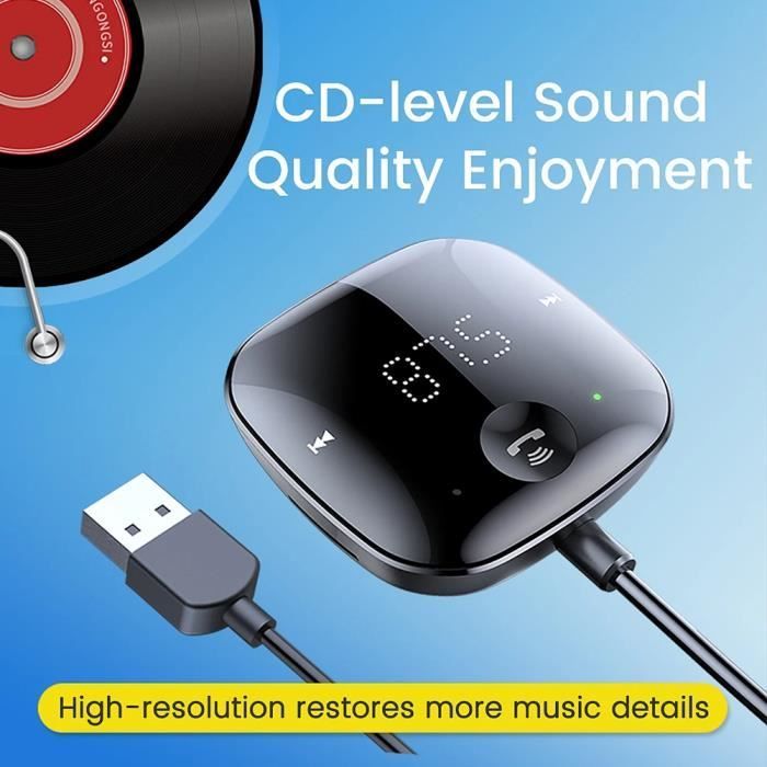 Adaptateur Bluetooth - QINGQUE - S-25 - 5.0 - Kit mains libres - Jack 3,5mm