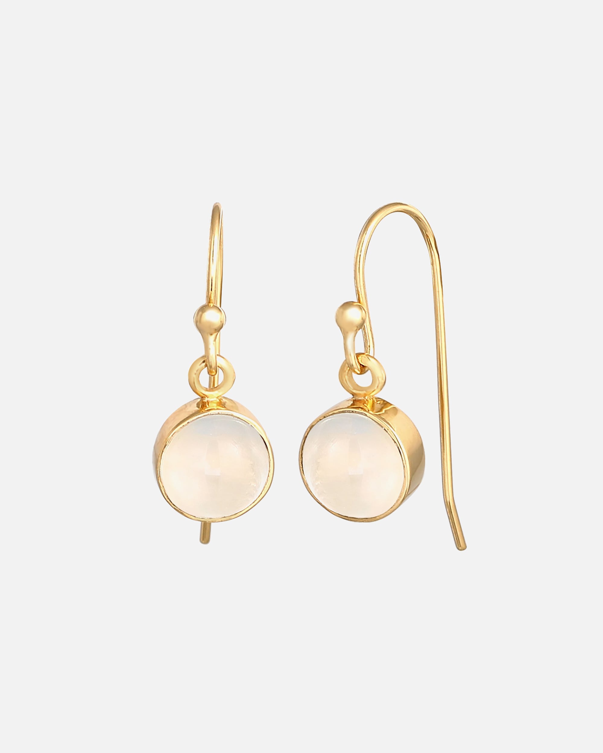 Elli Boucles d'oreilles pour femmes Tendance classique Blogger avec pierre de lune en argent sterling 925 plaqué or
