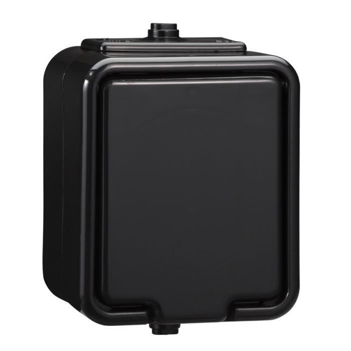 Stopcontact - SCHNEIDER - NT130H05 - IP44 waterdicht - 2P+E - Zwart