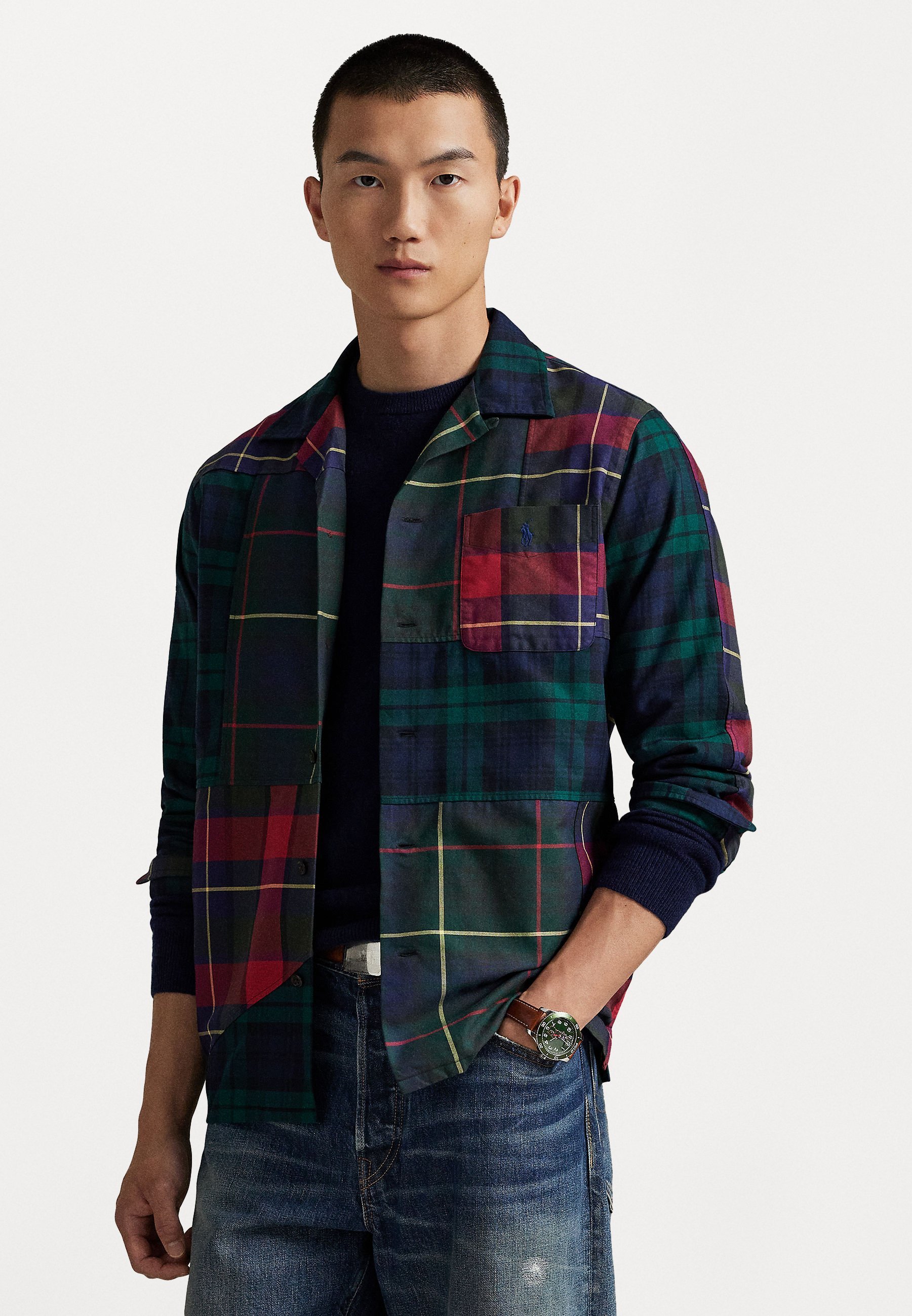 CLASSIC FIT PATCHWORK OXFORD CAMP SHIRT - Košile - multi-coloured
