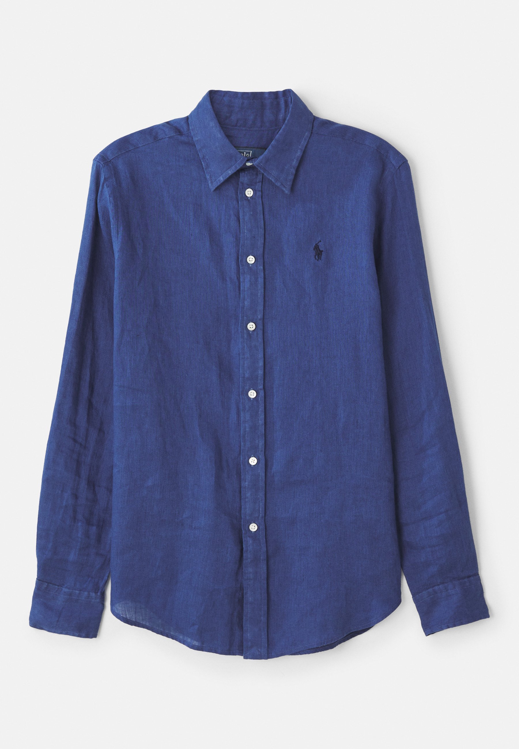 Camicia in lino Polo Ralph Lauren CLASSIC FIT - con bottoni - blu gemma