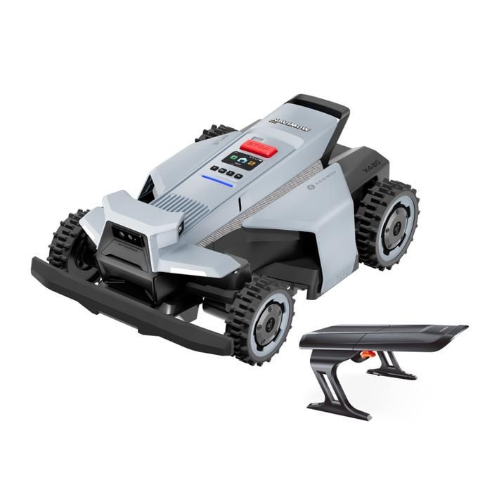 Segway Navimow X420 Robot tagliaerba + Garage X, perimetro wireless 2000 m², AWD + NRTK + visione a 360°, pendenza 84%, mappatura automatica