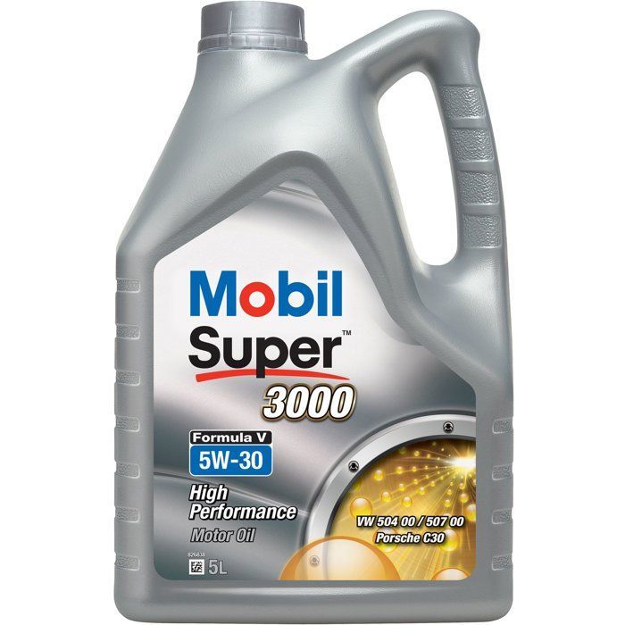 5W-30 Synthetic Engine Oil - MOBIL - Super 3000 - Formula-V - 5L can - high performance