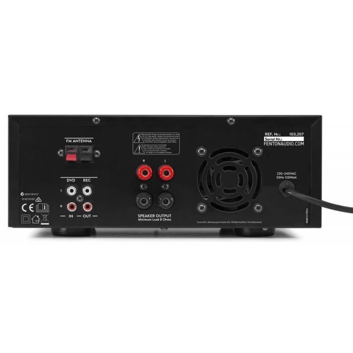 Amplificador Fenton AV120FM-BT - 2 x 60W de potência - Bluetooth