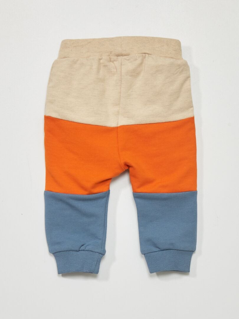 Fleecebroek - blauw/oranje