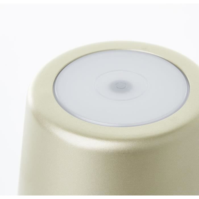 Lámpara de mesa para exteriores - BRILLIANT - KAAMI - Recargable - Oro mate - LED - 2W - 310lm - 3000K - Regulable - USB - Regulación de intensidad en 3 niveles - IP54