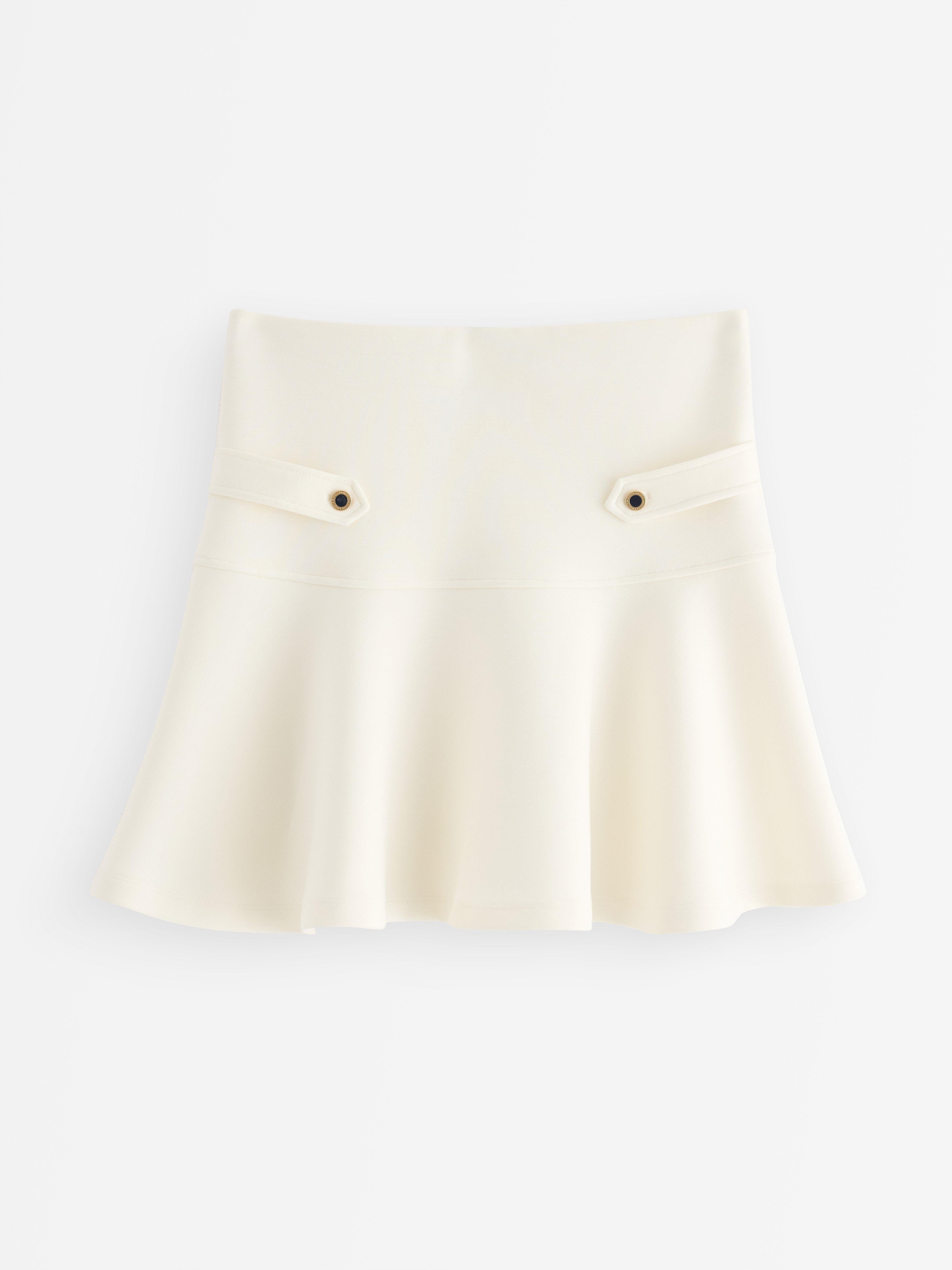 Mini kjol Blanco Polvo Claro