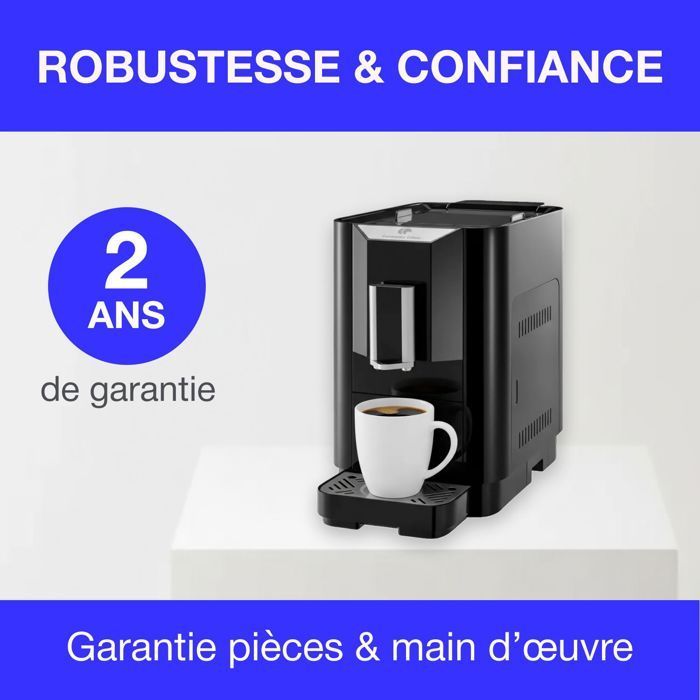 Continental Edison Espressomachine met Koffiemolen - CECFAUTOB - 19 Bar - 1450 W - Zwart