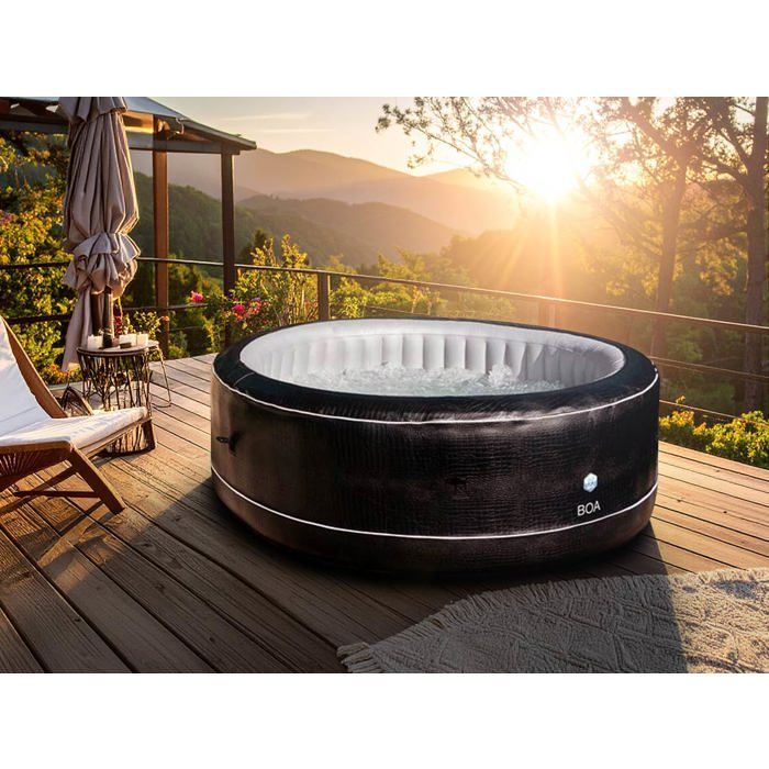 Spa hinchable redondo Netspa Boa con burbujas, capacidad para 5-6 personas + 3 cartuchos de filtro