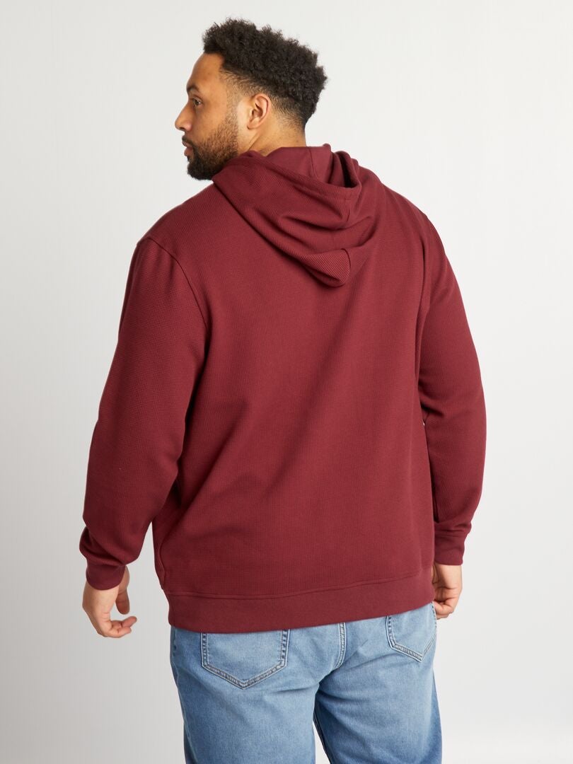 Moletom com Capuz Favo de Mel - VERMELHO