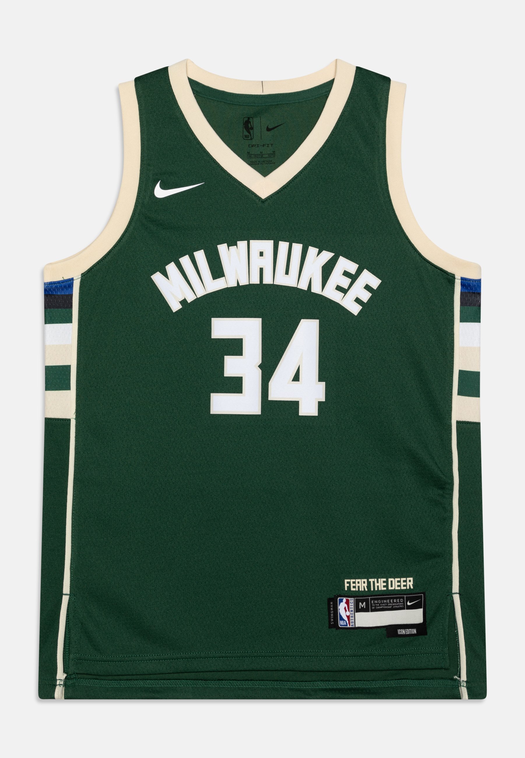Nike Performance NBA MILWAUKEE BUCKS ANTETOKOUNMPO GIANNIS BOYS ICON SWINGMAN UNISEX - Tenue de club - Vert