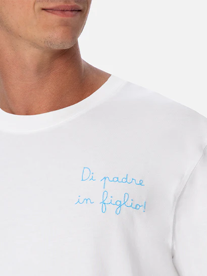 T-shirt da uomo in cotone con ricamo Di Padre in Figlio | EDIZIONE SPE