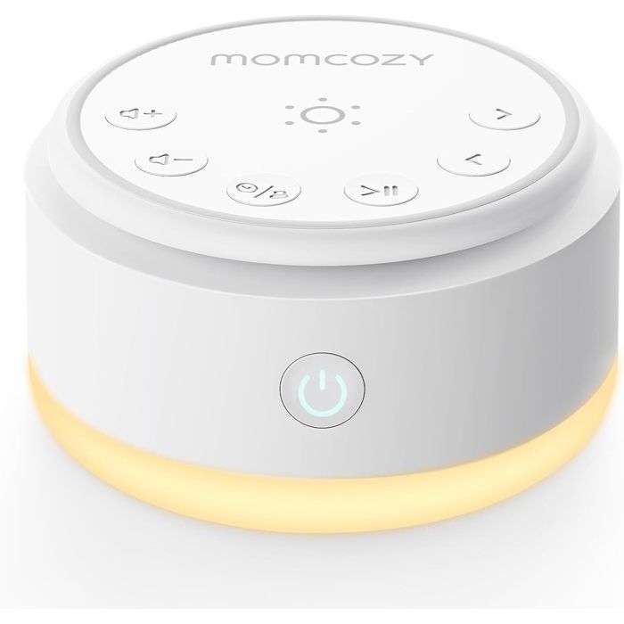 Momcozy Night Light: 20 soothing sounds, touch-sensitive night light, white noise generator, with timer, ideal for travel. Children