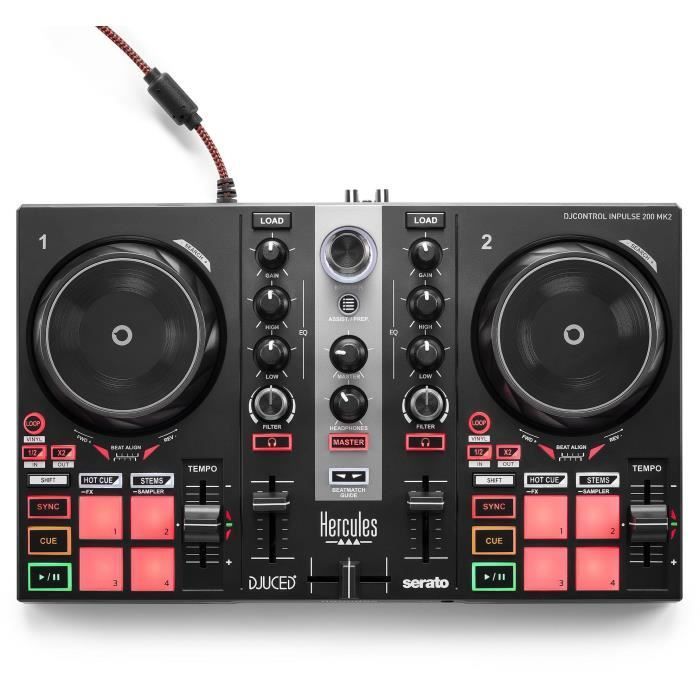 HERCULES DJ CONTROL INPULSE 200 MK2 – Der ideale DJ-Controller zum Erlernen des Mixens – Software und Tutorials inklusive