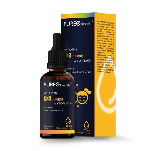 Pureo Health Witamina D3 Junior, Krople z witaminą D3 dla dzieci