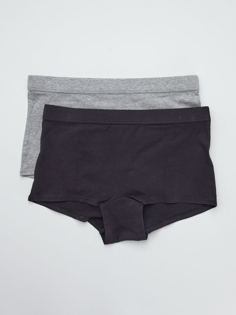 Conjunto de 2 calcinhas de algodão - CINZA