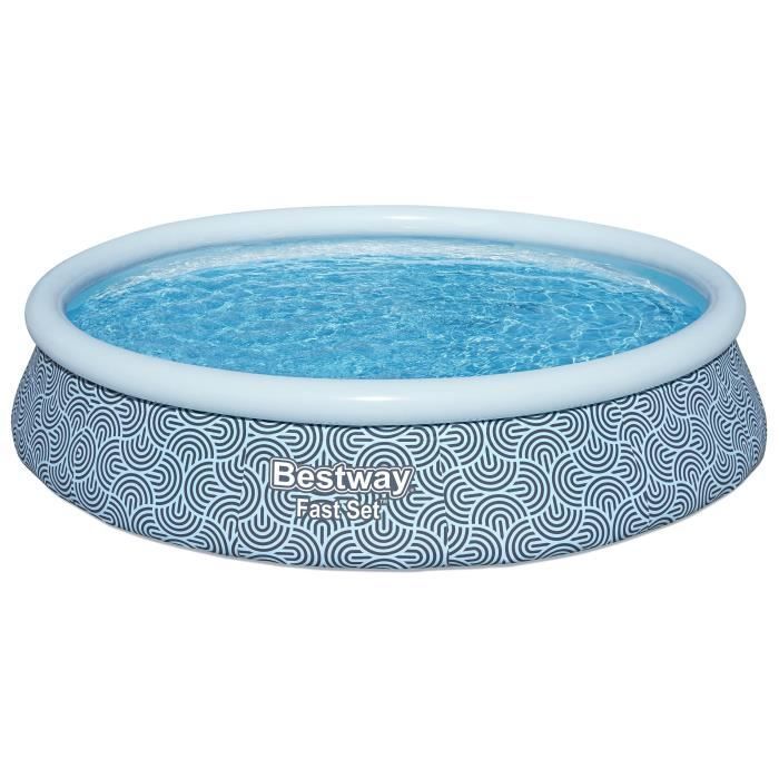 BESTWAY inflatable pool kit - Fast Set - 396 x 84 cm - Round (Cartridge filter, 1 cartridge)