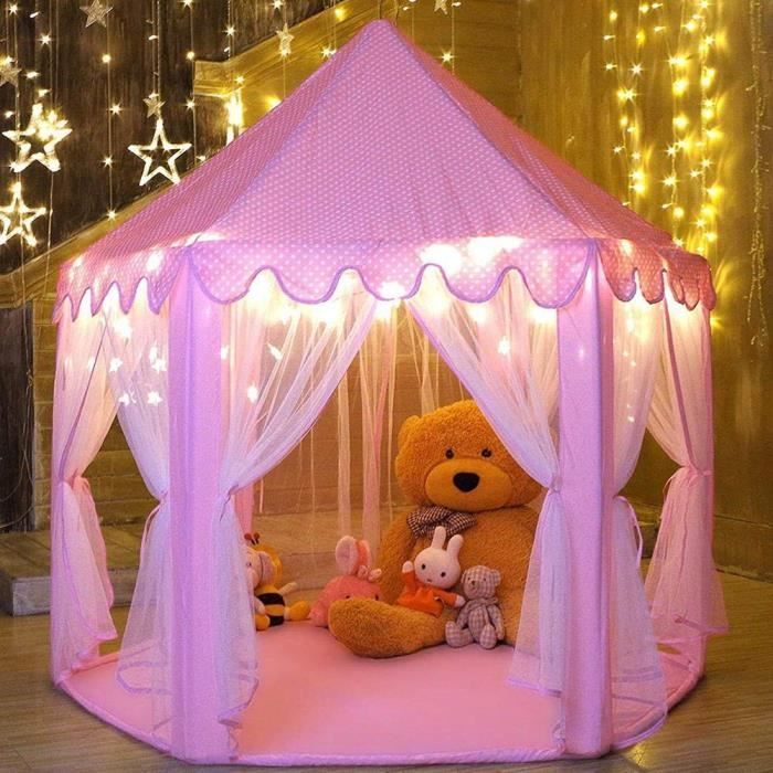 Roze prinsessenspeeltent - SHLK - Zeshoekig kasteel - PVC-gaas - 140x135x140 cm