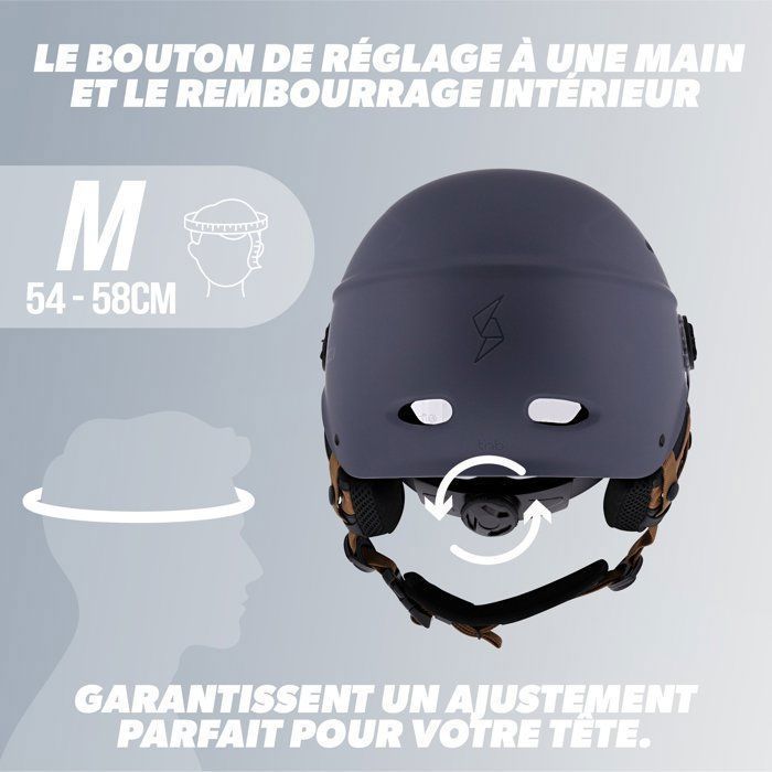 Casque de Protection - T'NB - Visor - Taille M - Visière Anti-rayures - Ventilation Optimale