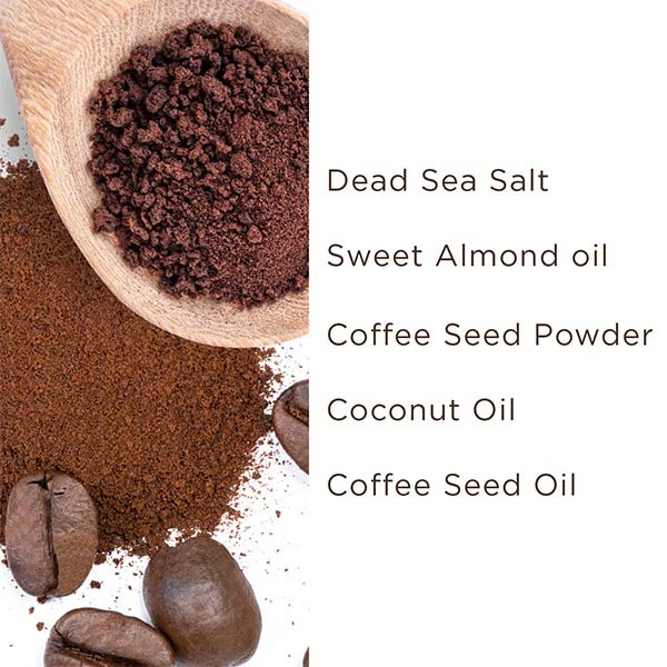 PraNaturals Totes-Meer-Salz-Körperpeeling 500g - Kaffee