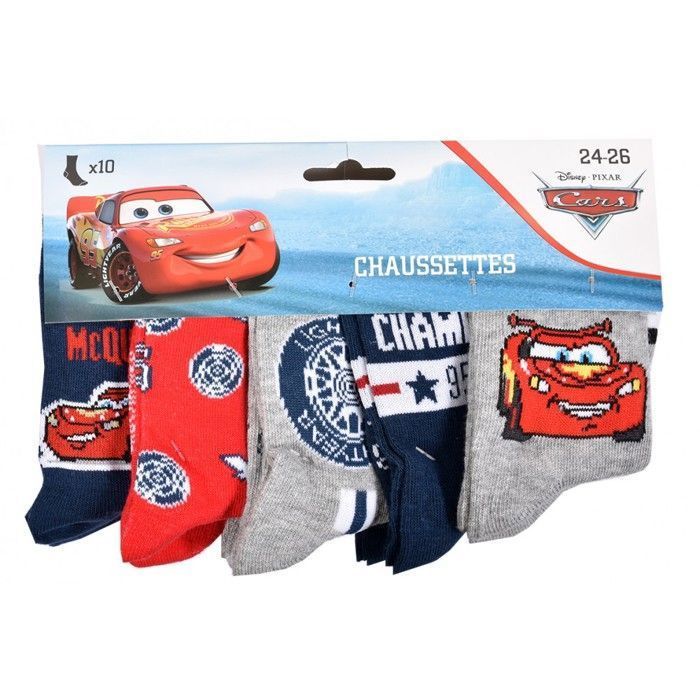 Calzini da bambino con licenza ufficiale - Confezione a sorpresa da 12 paia - Design Cars