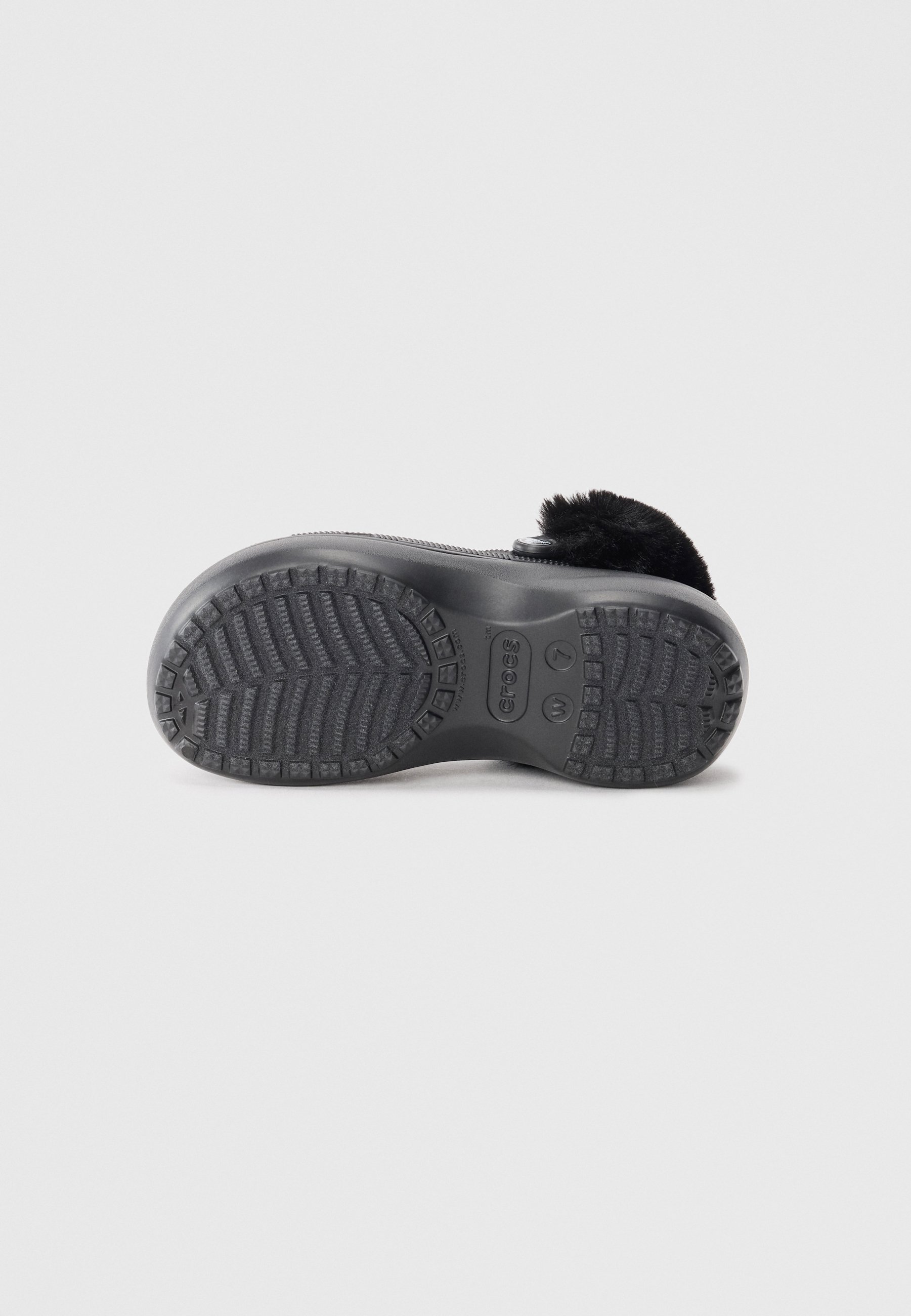 Crocs PLATFM LINED FUZZ STRAP - Mules - nero