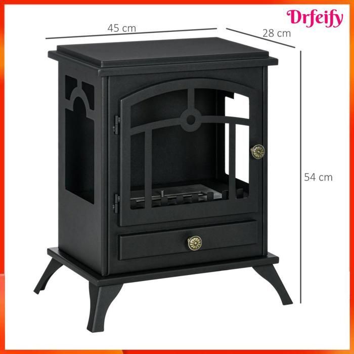 Chimenea de bioetanol independiente - AKOZON - 8571 - Quemador de 1,2 L - Autonomía aproximada de 3 horas - Acero negro