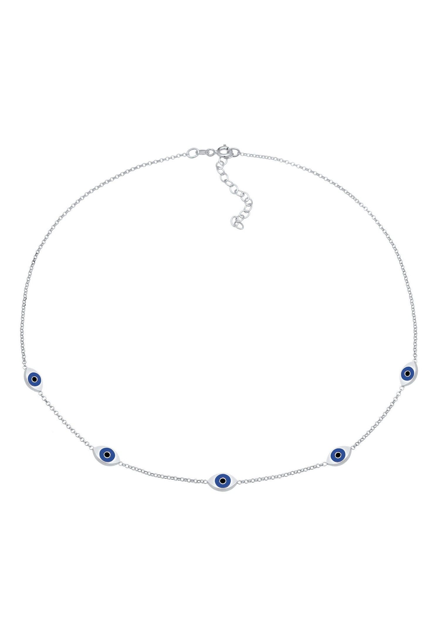 Elli Femme Choker Evil Eye Trend Blogger avec émail en argent sterling 925
