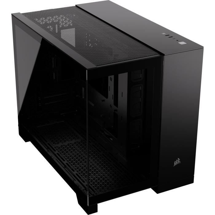 Case per PC - CORSAIR - 2500X Micro ATX Dual Chamber con vetro temperato - Nero
