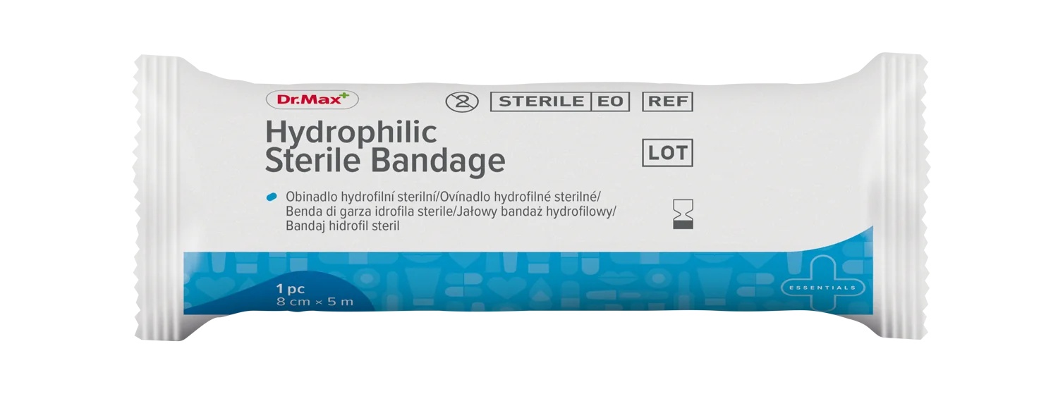 DR. MAX Dr.Max hydrophiler steriler Verband 8 cm x 5 m steriler hydrophiler Verband