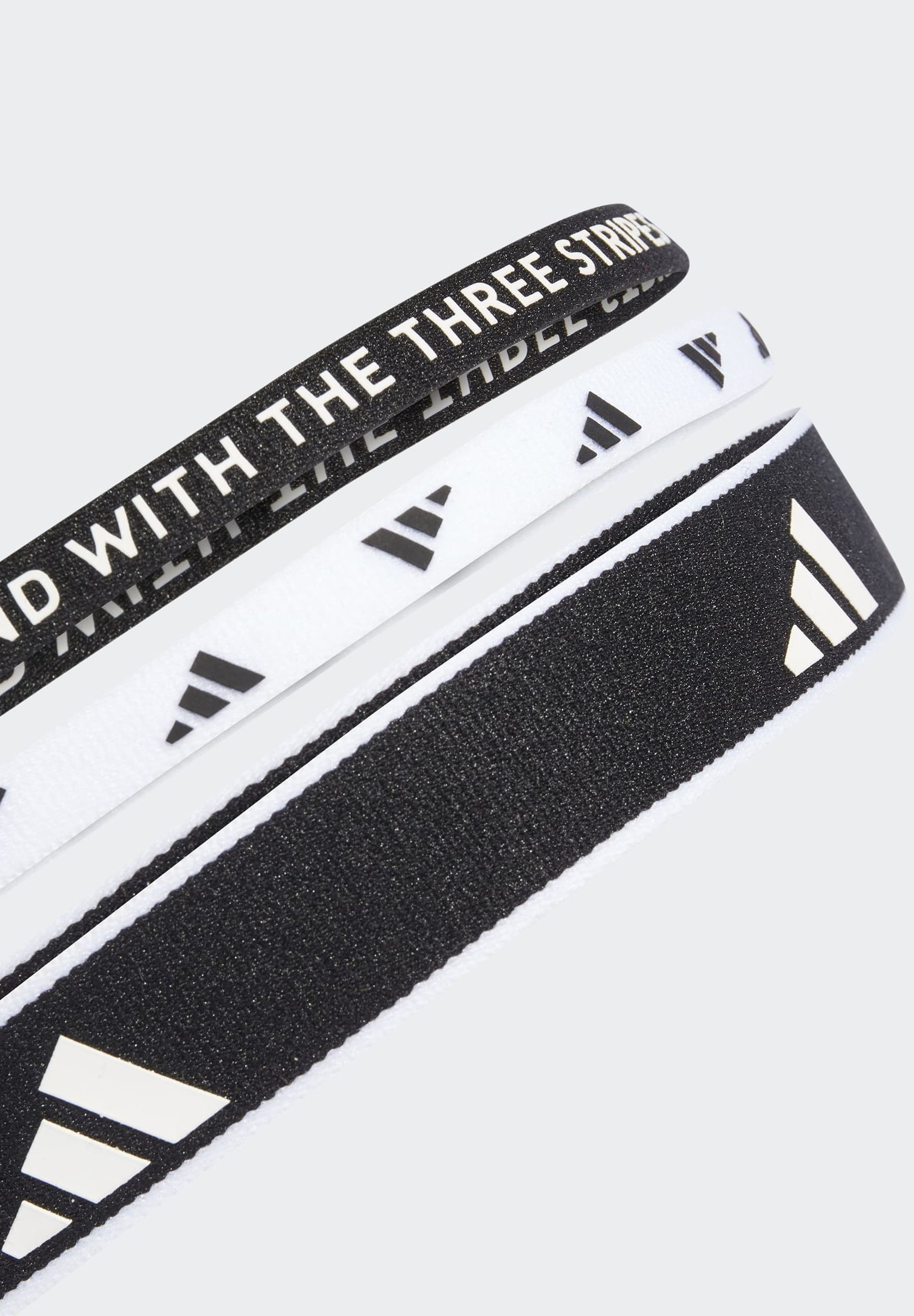adidas Performance trainingshoofdbanden in meerdere breedtes, 3 stuks per verpakking - Zweetband - zwart wit