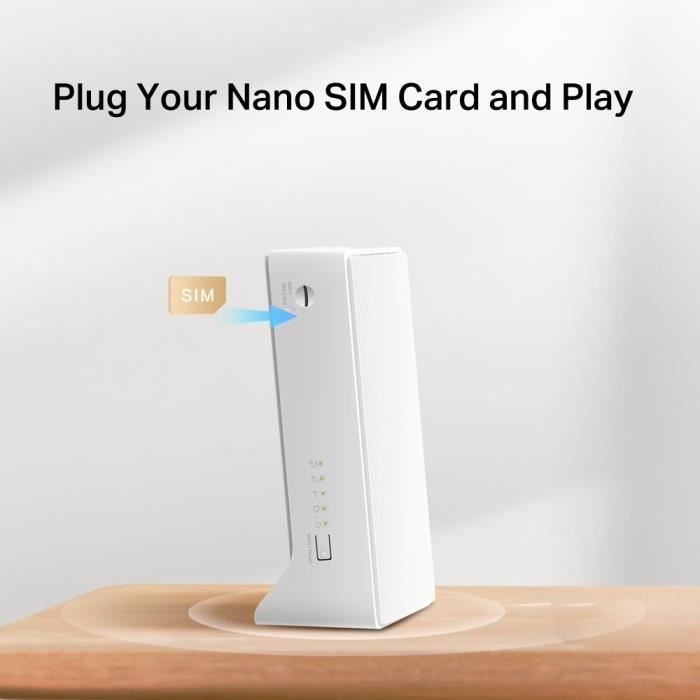 Routeur 4G WiFi N300Mbps, Box 4G SIM, 4G CAT4 - MERCUSYS MB110-4G - Vitesse Jusqu'à 150Mbps, Configuration Facile
