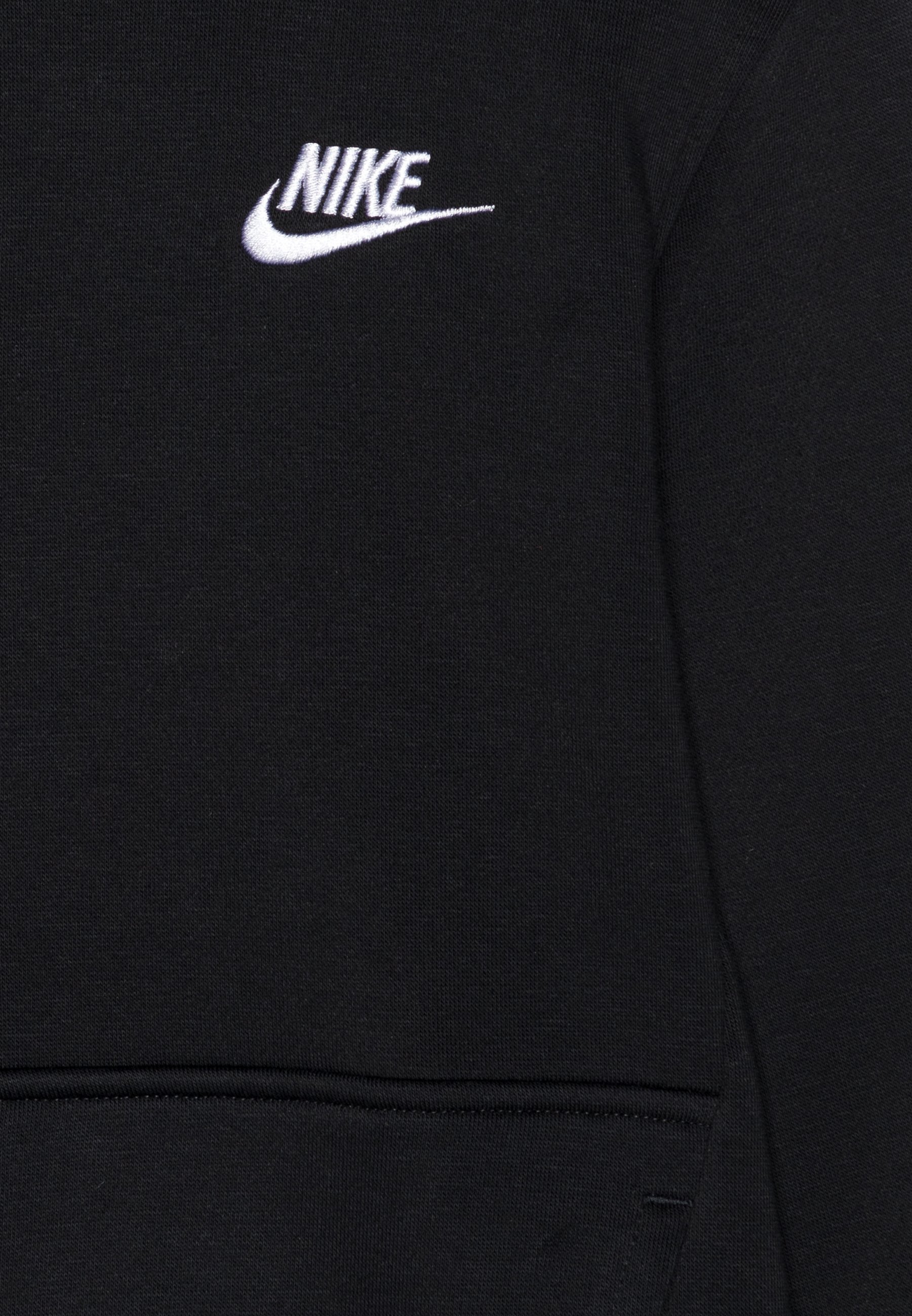 Nike Sportswear SPORTSWEAR CLUB FLEECE UNISEX - Sweatshirt met rits - zwart/wit