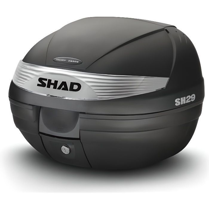 Shad SH29 29L Top Case - Black and Grey - Motorcycle - Push-to-close system and lock