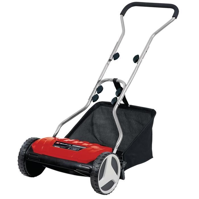 Cortacésped manual Einhell GC-HM 38 SF (hasta 250 m², altura de corte regulable de 13 a 38 mm, recogedor de césped: 26 L)