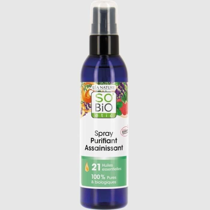 So'Bio Étic Arôma Spray Habitat Purifiant Assainissant aux 21 Huiles Essentielles Bio 200ml