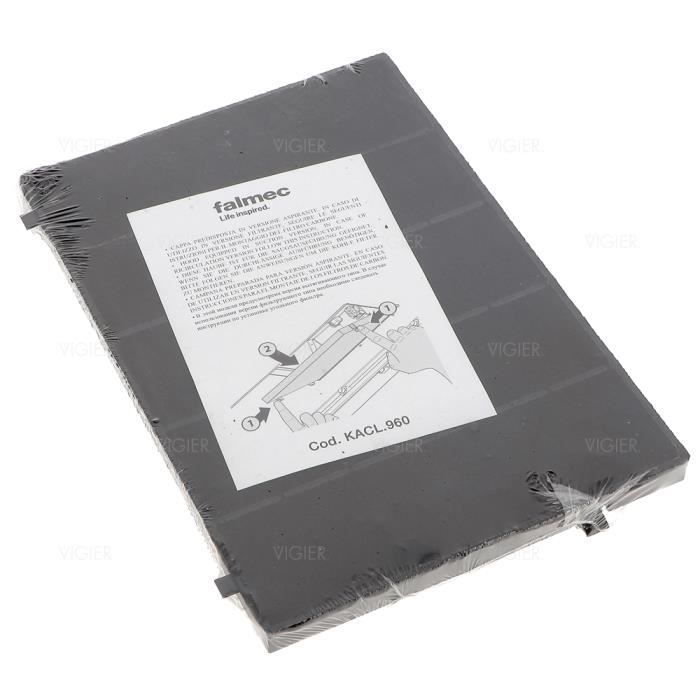 Filtre à charbon pour Hotte Falmec VIRGOLA KACL.960 - 254x176mm Epaisseur 19mm