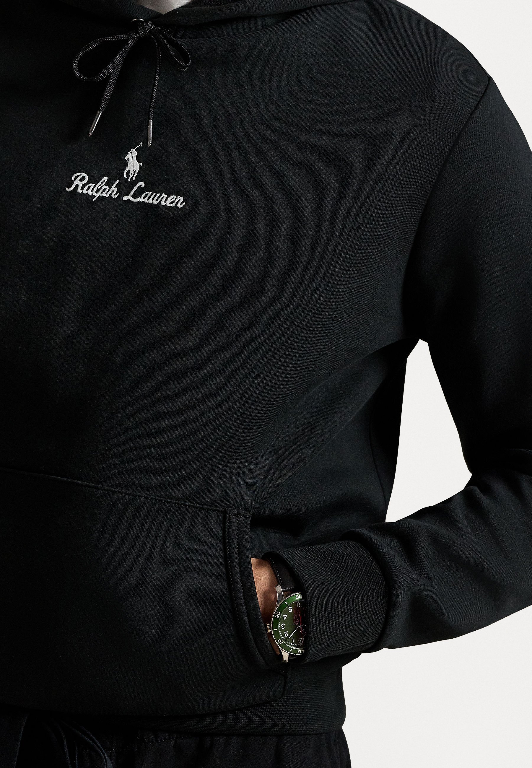 Polo Ralph Lauren LOGO DOUBLE-KNIT HOODIE - Sweatshirt - zwart
