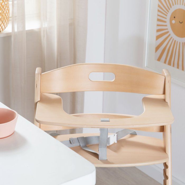 Chaise haute évolutive - ROBA - LIV UP - De 6 mois jusqu'à 70 kg - Set organisateur inclus - Bois naturel