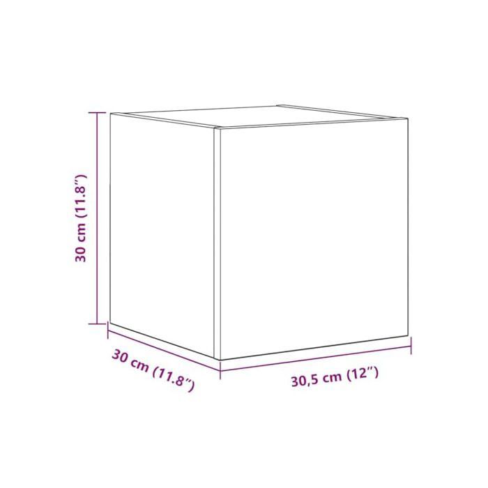 Armario de pared para garaje - vidaXL - Madera antigua - Madera de ingeniería - 60x30x30 cm - 35,9 kg - 8 puertas batientes