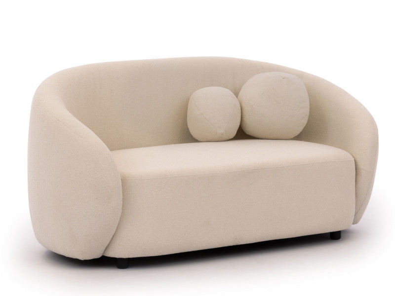 Ropez Bloom sofa 2 osobowa bez funkcji styl BOHO / JAPANDI boucle kremowy