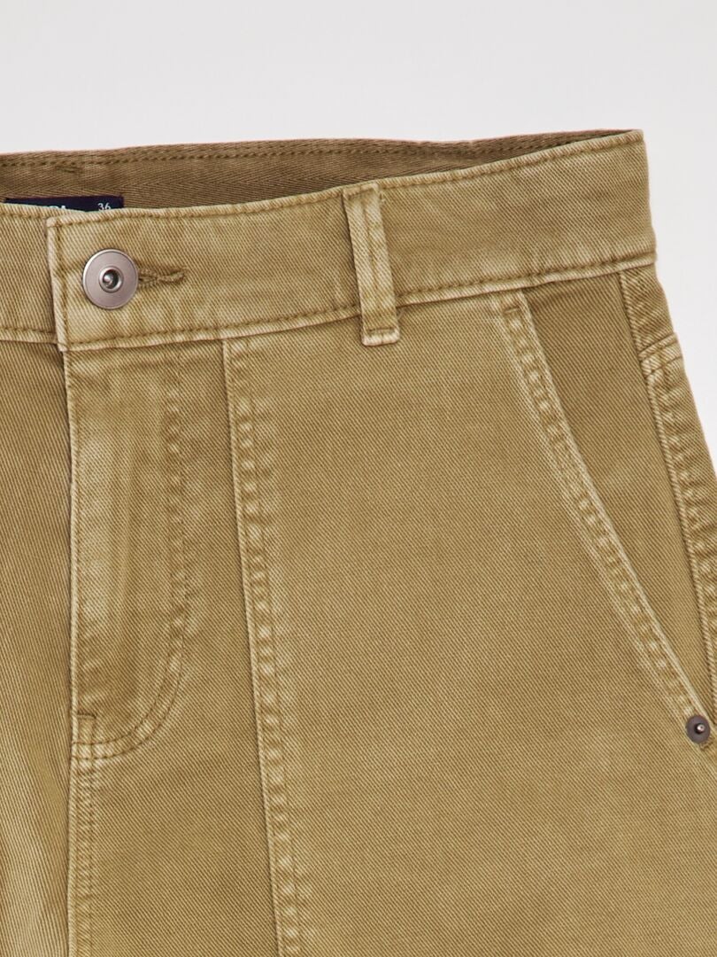 Calça jeans reta - VERDE
