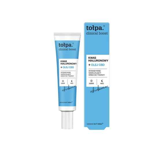 Tołpa Clinical Boost Kwas hialuronowy   Olej CBD intensywnie nawilżający krem do twarzy 40ml