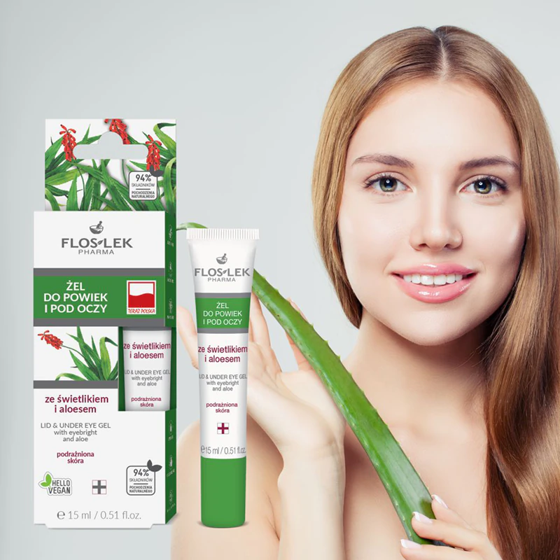 Očný gél FlosLek Pharma Eye Care s očistcom a aloe vera