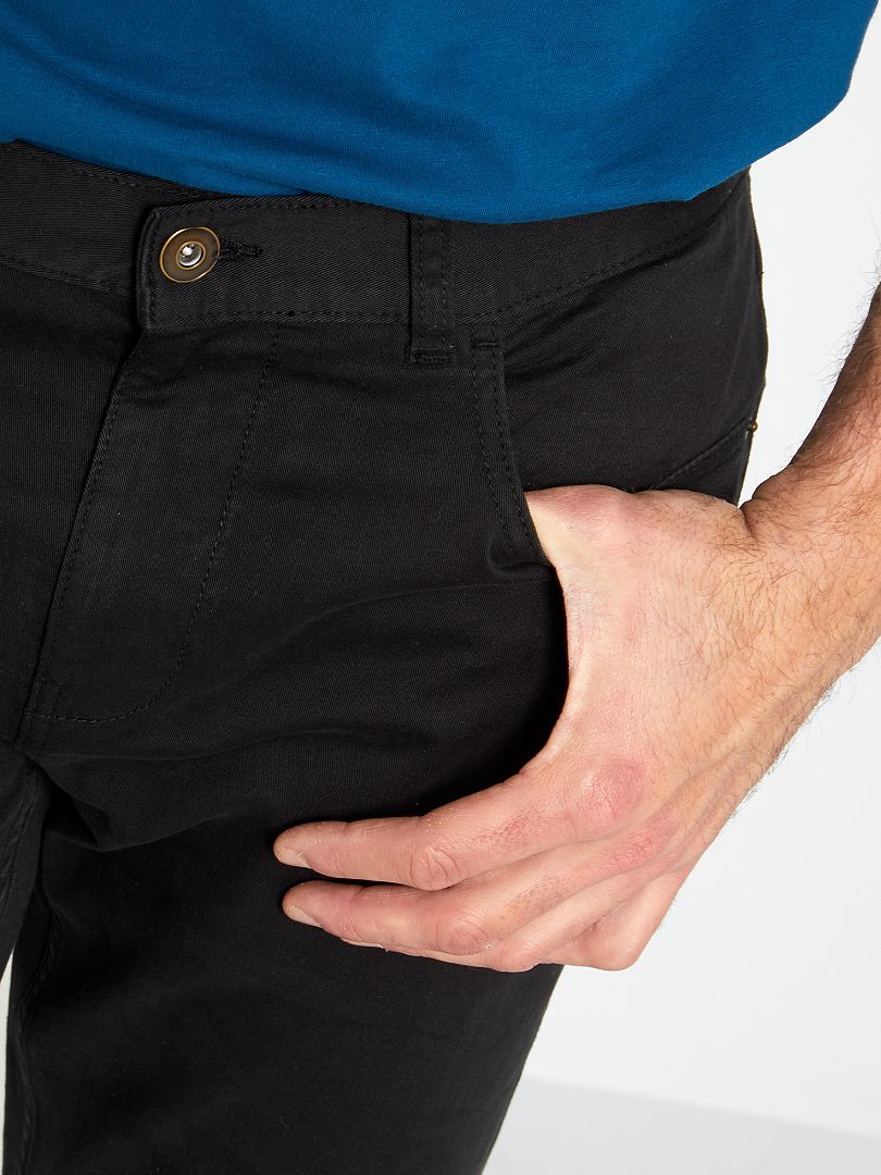 Nauwsluitende broek maat L36 voor personen langer dan 190 cm - zwart