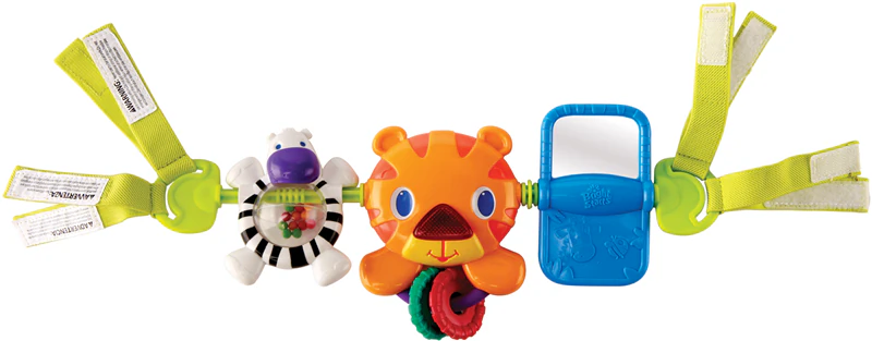 Brinquedo suspenso Tiger Bar da Bright Starts com melodia contrastante.