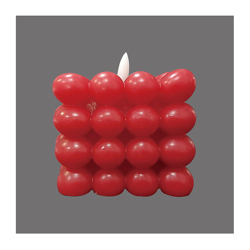 Vie Selected Cube LED-valaisin 8,5x8,5x7,5 cm ajastimella, punainen