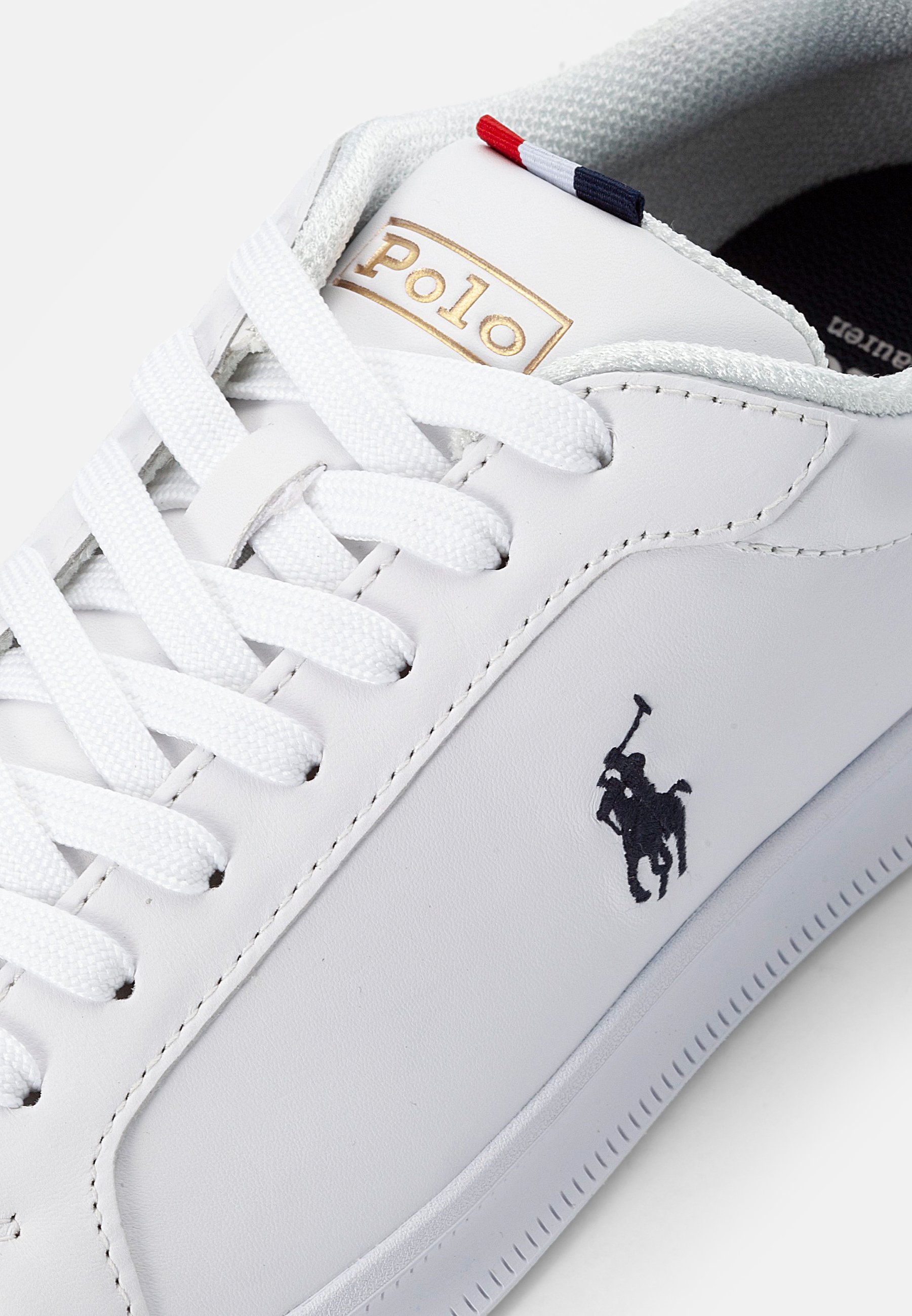 Polo Ralph Lauren HERITAGE COURT II leren sneakers - Sneakers - wit/marineblauw/rood